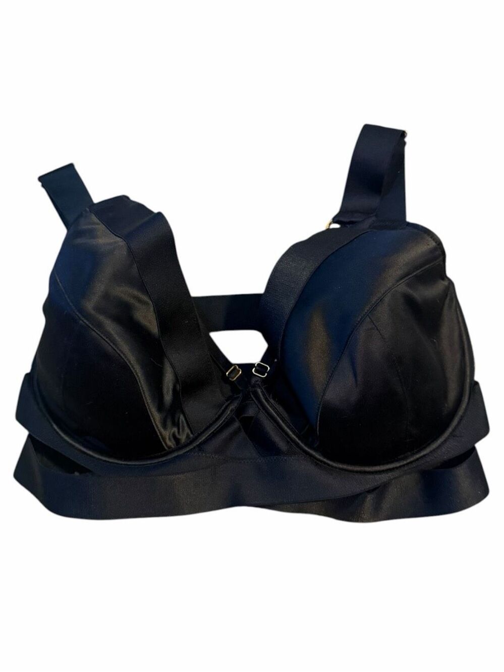 PLAYFUL PROMISES Satin Full Coverage Underwire Bra Black 32K